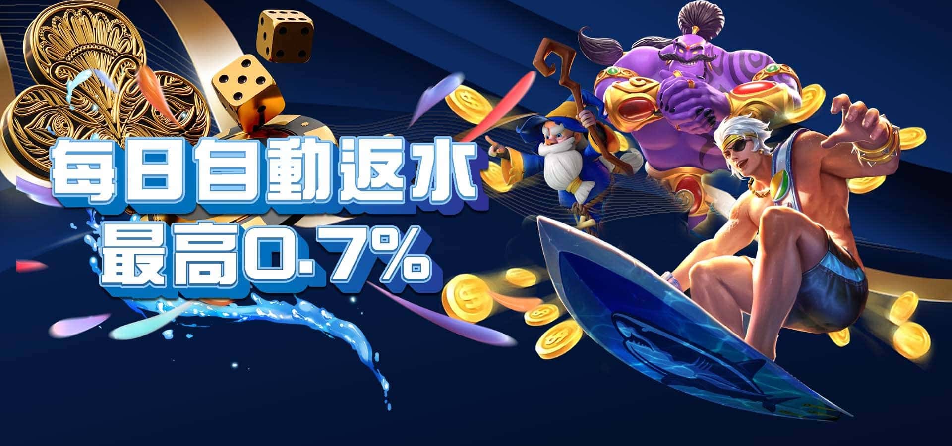 TU娛樂城優惠活動-每日自動返水最高0.7
